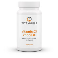 Produktbild von Vita World Vitamin D3 2000 I.U. Kapseln vegetarisch glutenfrei laktosefrei 100 Stück