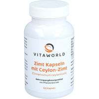Produktbild von Vita World Zimt mit Zink und Chrom Kapseln 100 Stück vegan glutenfrei laktosefrei