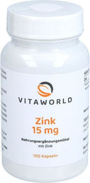 Vita World Zink 15 mg Zinkgluconat Kapseln vegan 100 Stück – Bild 1 von 1