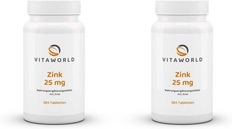Vita-World Zink Bisglycinat 25 mg Tabletten für Sportler sowie Schwangere und Stillende 365 Stück – Bild 1 von 1