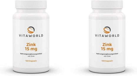 Vita-World Zink Gluconat 15 mg Kapseln ohne Gelatine – Bild 1 von 1