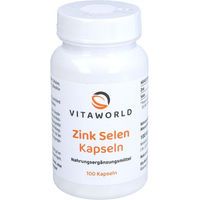Produktbild von Vita World Zink Selen Kapseln mit 15 mg Zink Gluconat und 100 µg Selen vegetarisch 100 Stück