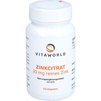 Produktbild von Vita World Zinkcitrat 30 mg Kapseln 60 Stück