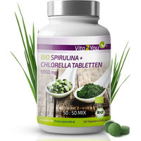 Produktbild von Vita2You Bio Spirulina und Chlorella Superfood-Mischung Tabletten ohne Zusatzstoffe