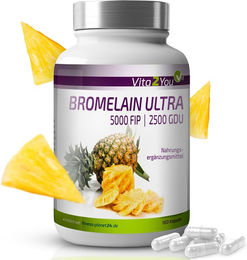Vita2You Bromelain 5000 FIP Kapseln vegan und vegetarisch 180 Stück – Bild 1 von 4