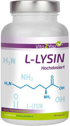 Vita2You L-Lysin 1200mg Kapseln vegan vegetarisch ohne Zusatzstoffe – Bild 1 von 4
