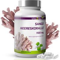 Produktbild von Vita2You Sango Meereskoralle Algenkalk Kapseln vegan und vegetarisch 180 Stück