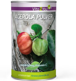 Vita2You Vitamin C Acerola Pulver vegan und vegetarisch – Bild 1 von 2
