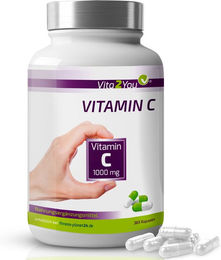 Vita2You Vitamin C Ascorbinsäure 1000 mg Kapseln vegan und ohne Zusatzstoffe – Bild 1 von 4
