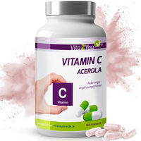 Produktbild von Vita2You Vitamin C Kapseln mit Acerola und Hagebutte vegan vegetarisch 180 Kapseln