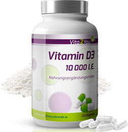 Vita2You Vitamin D3 1000 IE vegetarische Kapseln – Bild 1 von 4