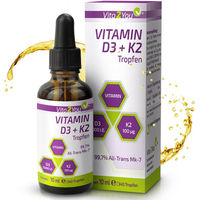 Produktbild von Vita2You Vitamin D3 + K2 Tropfen mit 5000 IE Vitamin D3 und 100 µg Vitamin K2 vegetarisch