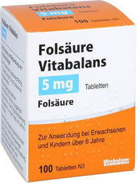 Vitabalans Folsäure 5 mg Tabletten 100 Stück – Bild 1 von 1