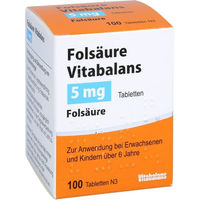 Produktbild von Vitabalans Folsäure 5 mg Tabletten 100 Stück