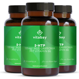 Vitabay 5-HTP hochdosiert – Griffonia Simplicifolia Extrakt – 1080 Kapseln – vegan und ohne Zusatzstoffe – Bild 1 von 4