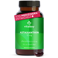 Produktbild von Vitabay Astaxanthin 12 mg – 90 vegane Softgel-Kapseln – ohne Zusatzstoffe