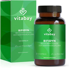 Vitabay Bifidyn Kapseln vegan ohne Zusatzstoffe 120 Stück – Bild 1 von 3