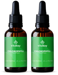 Vitabay Chlorophyll Tropfen 200 ml mit Weizengras, Alfalfa und Chlorella Superfood-Mischung – Bild 1 von 1