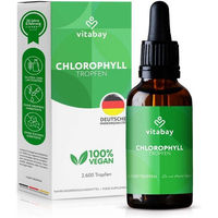 Produktbild von Vitabay Chlorophyll Tropfen mit Alfalfa und Chlorella Superfood-Mischung