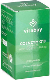 Vitabay Coenzym Q10 Ubichinon Komplex 200 mg Vegan Kapseln 120 Stück – Bild 1 von 4