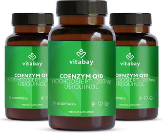 Vitabay Coenzym Q10 Ubiquinol 200 mg Kapseln vegan und glutenfrei – Bild 1 von 4