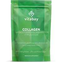 Produktbild von Vitabay Collagen Peptid Pulver Typ I, II, III mit Hyaluronsäure, Vitamin C und Biotin 1000 g