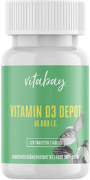 Vitabay CV Vitamin D3 Depot 10000 IE Tabletten vegan ohne Zusatzstoffe 120 Stück – Bild 1 von 2