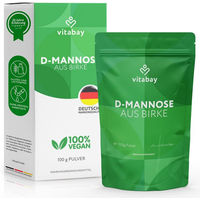 Produktbild von Vitabay D-Mannose Pulver aus Birke vegan ohne Zusatzstoffe