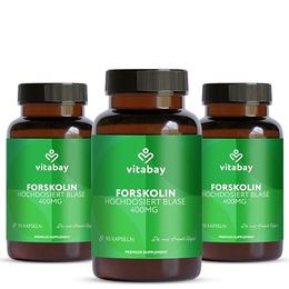 Vitabay Forskolin 400 mg Kapseln 270 Stück vegan glutenfrei laktosefrei – Bild 1 von 4