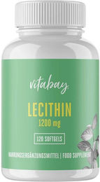 Vitabay Lecithin 1200 mg Sojalecithin mit Vitamin E vegan Kapseln 120 Stück – Bild 1 von 2