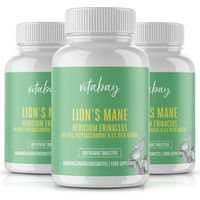 Produktbild von Vitabay Lions Mane Hericium Erinaceus Tabletten Bio Vegan ohne Zusatzstoffe