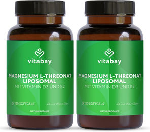 Vitabay Liposomales Magnesium-L-Threonat 1000 mg Kapseln vegan 240 Stück – Bild 1 von 3