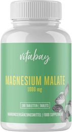 Vitabay Magnesium Malat 1000 mg Tabletten vegan glutenfrei 180 Stück – Bild 1 von 4