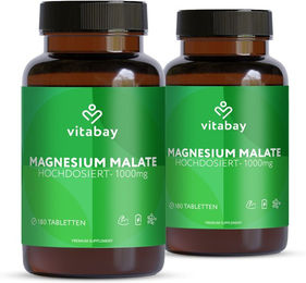 Vitabay Magnesium Malat Tabletten vegan glutenfrei laktosefrei 360 Stück – Bild 1 von 2
