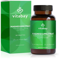 Produktbild von Vitabay Magnesiumcitrat 400 mg Tabletten vegan 180 Stück