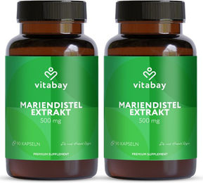 Vitabay Mariendistel Extrakt 500 mg 180 vegane Kapseln ohne Zusatzstoffe – Bild 1 von 7