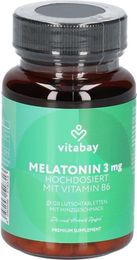 Vitabay Melatonin 3 mg mit Vitamin B6 Lutschtabletten vegan 120 Stück – Bild 1 von 2