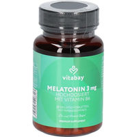 Produktbild von Vitabay Melatonin 3 mg mit Vitamin B6 Lutschtabletten vegan 120 Stück