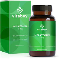Produktbild von Vitabay Melatonin 3 mg Tabletten vegan und vegetarisch 120 Stück