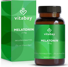 Vitabay Melatonin 3 mg Tabletten vegan vegetarisch 240 Stück – Bild 1 von 2