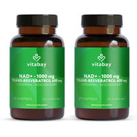 Produktbild von Vitabay NAD+ 1000 mg und Trans-Resveratrol 600 mg liposomal vegan Kapseln 180 Stück