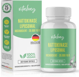 Vitabay Nattokinase hochdosiert 100 mg Kapseln 20.000 FU/g – Bild 1 von 4