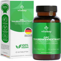 Produktbild von Vitabay OPC Traubenkernextrakt 1000 mg hochdosiert vegan Tabletten 120 Stück