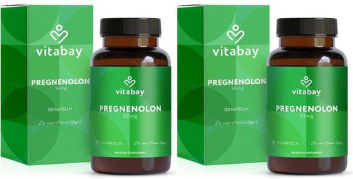 Vitabay Pregnenolon 50 mg Kapseln 120 Stück vegan glutenfrei laktosefrei – Bild 1 von 1