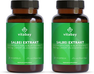 Vitabay Salbei Extrakt 1900 mg Kapseln vegan 180 Stück – Bild 1 von 2