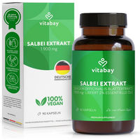Produktbild von Vitabay Salbei Extrakt 1900 mg Kapseln vegan