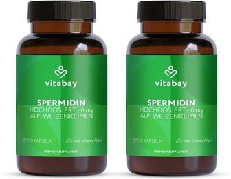 Vitabay Spermidin 6 mg Kapseln vegan laktosefrei 240 Stück – Bild 1 von 2