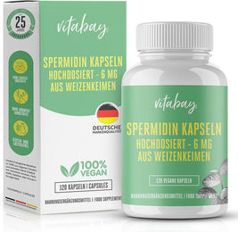 Vitabay Spermidin 6 mg vegane Kapseln ohne Zusatzstoffe 60 Stück – Bild 1 von 5