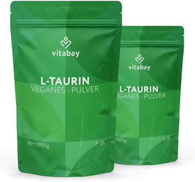 Vitabay Taurin Pulver vegan glutenfrei ohne Zusatzstoffe – Bild 1 von 2
