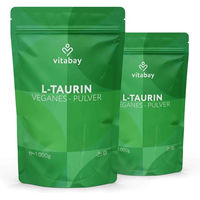 Produktbild von Vitabay Taurin Pulver vegan glutenfrei ohne Zusatzstoffe